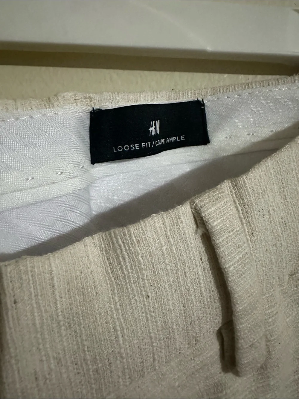 H&M Men’s Loose Fit Linen-blend Suit Trousers
